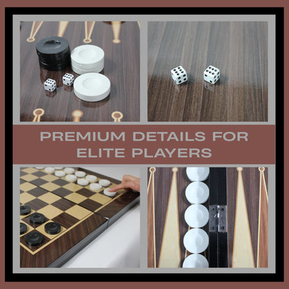 Turkish Backgammon Board Game Set Classic Style