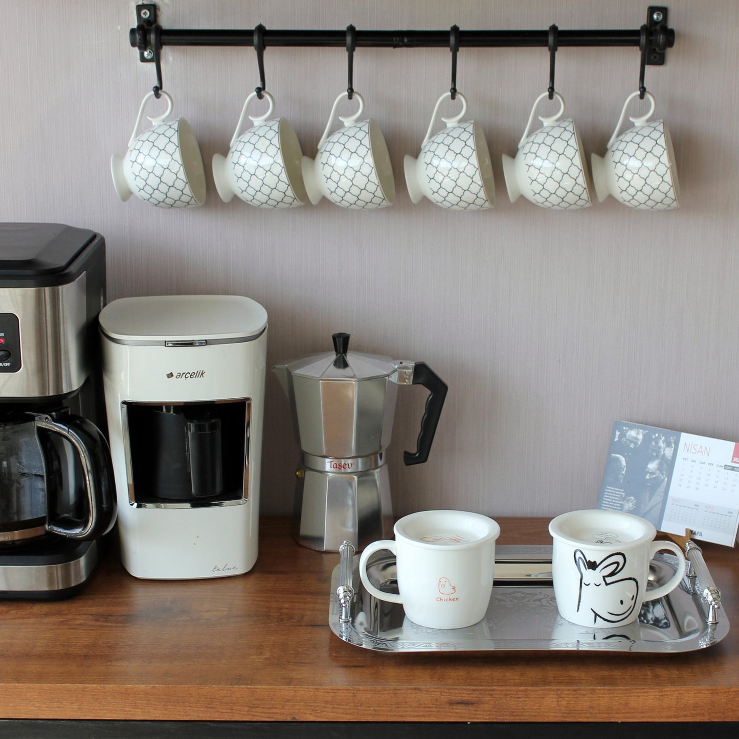 Set of 2 Modern Elegant Large Serving Tray, Rectangle Decorative Tray