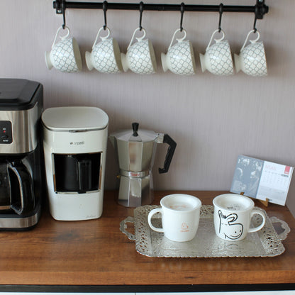 Turkish Vintage Style Entertaining Tray - 16'' x 12'' | Multi-Purpose, Non-Tarnishing, Zamak Alloy, Decorative Ottoman Style - Rectangular Serving Tray for Coffee & Beverages Gold