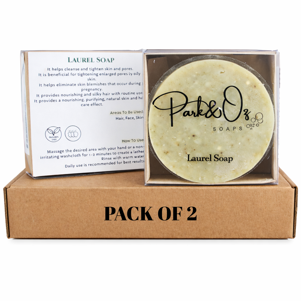 PARK & OZ Pack of 2 Skin Recovery Soap with 104 ppm Silver Water – Premium After-Laser & Epilation Skin Repair Bar – Soothes Irritation & Hydrates – All-Natural Antioxidant & Antibacterial Skincare