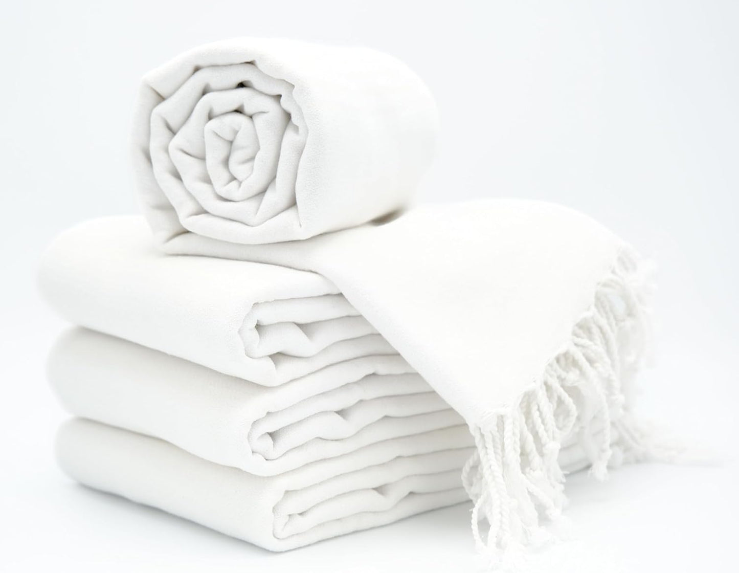 PARK & OZ Pack of 4 - Turkish Beach Towels – Oversized 100% Cotton Quick-Dry & Sand-Free Blanket 72" x 40"