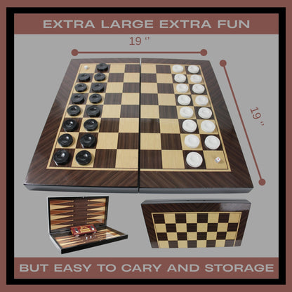 Turkish Backgammon Board Game Set Classic Style