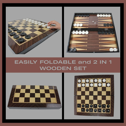 Turkish Backgammon Board Game Set Classic Style