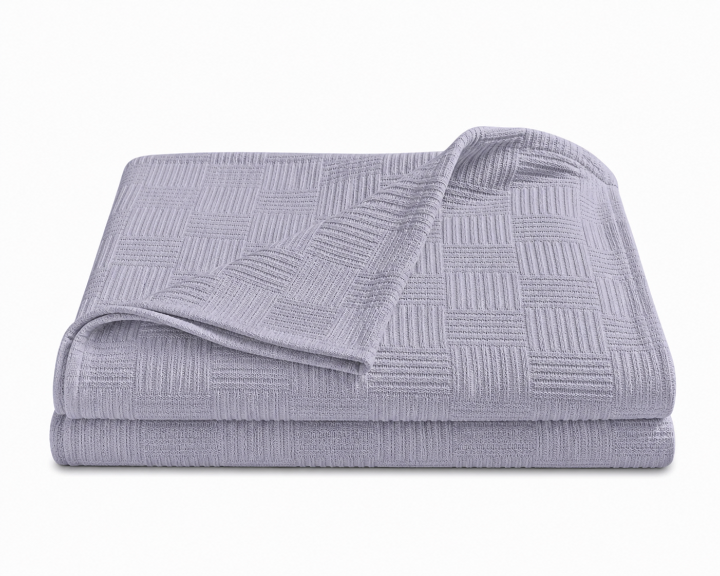 PARK & OZ Turkish Cotton Coverlet, 79 x 91 Inches, Checkerboard Textured Bedspread, Breathable Tightly Woven Bedding Layer, Made in Turkey (GREEN CLAY)