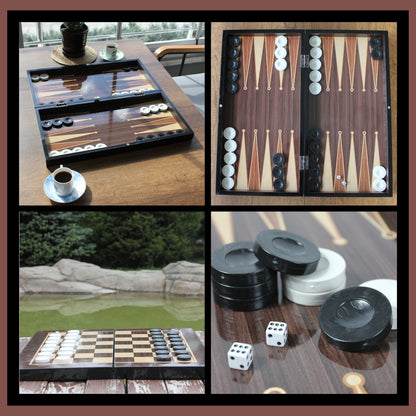 Turkish Backgammon Board Game Set Classic Style