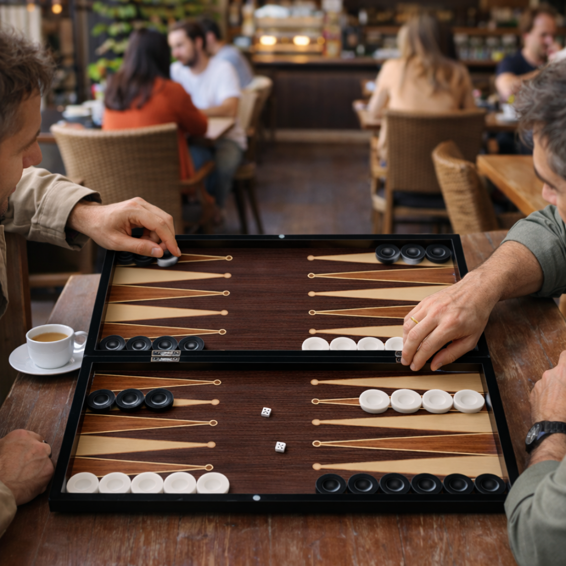 PARK & OZ Premium Turkish Backgammon and Checkers Set 19 Inch Handmade  (WALNUT)