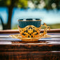 Café Set - 6 Cups and Saucers for Tea, Coffee, and Hot Chocolate