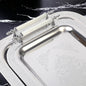 Set of 2 Modern Elegant Large Serving Tray, Rectangle Decorative Tray