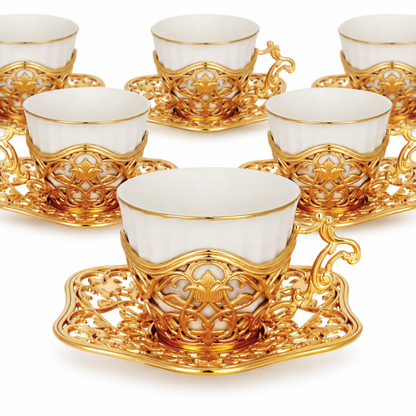 Acar SET631SA Elisa gold-tone coffee set — AI-assisted detail view