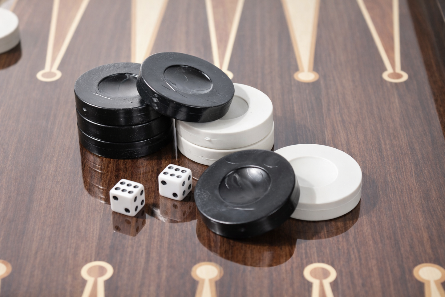 PARK & OZ Premium Turkish Backgammon and Checkers Set 19 Inch Handmade  (WALNUT)